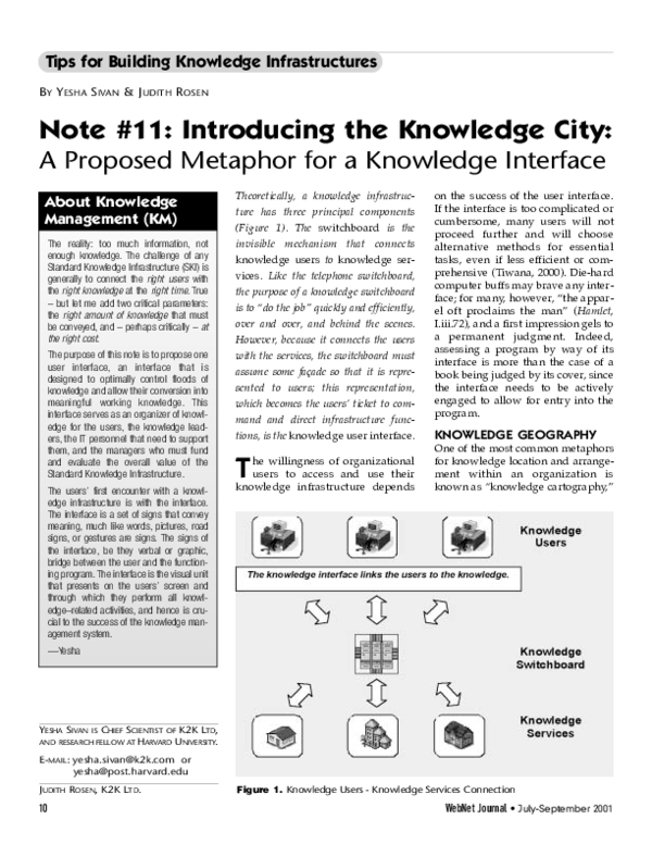 (PDF) Tips for Building Knowledge Infrastructures