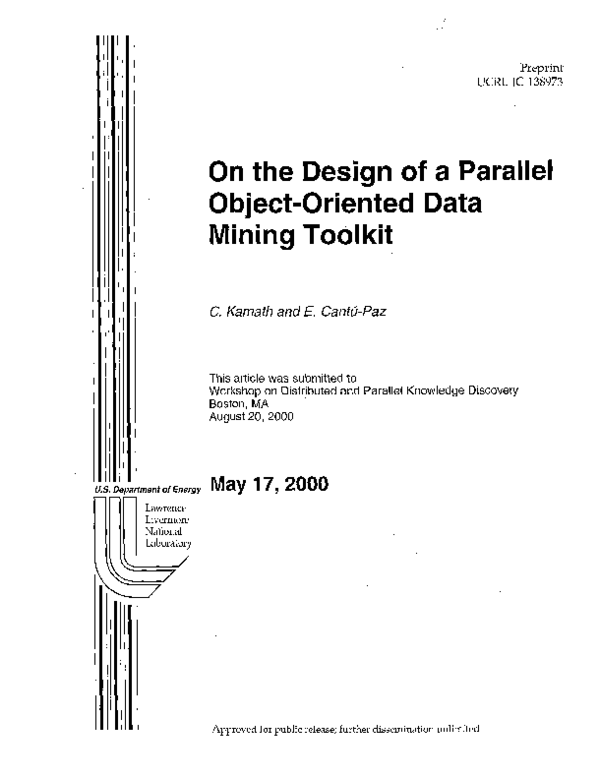 (PDF) On the Design of a Parallel Object Oriented Data Mining Toolkit