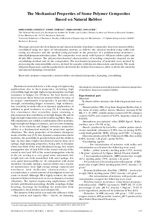 (PDF) The Mechanical Properties of Some Polymer Composites Based on ...