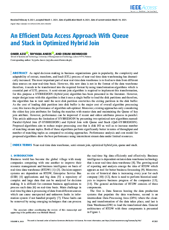(PDF) An Efficient Data Access Approach With Queue and Stack in ...