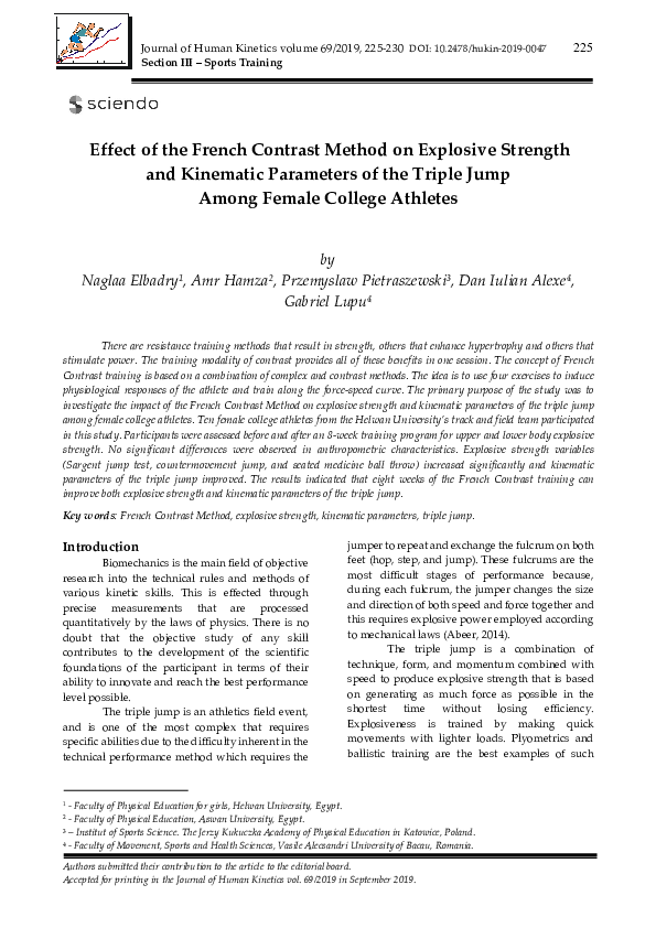 (PDF) Effect of the French Contrast Method on Explosive Strength and ...