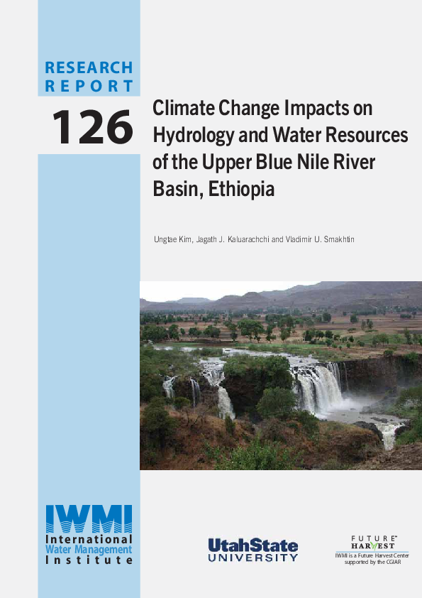 (PDF) Climate Change Impacts on Water Resources in the Upper Blue Nile ...