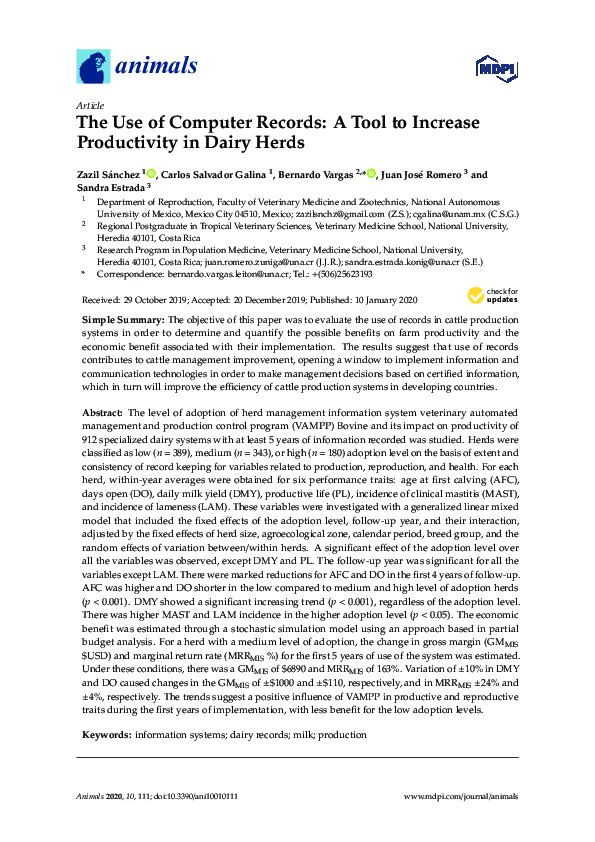 (PDF) The Use of Computer Records: A Tool to Increase Productivity in ...