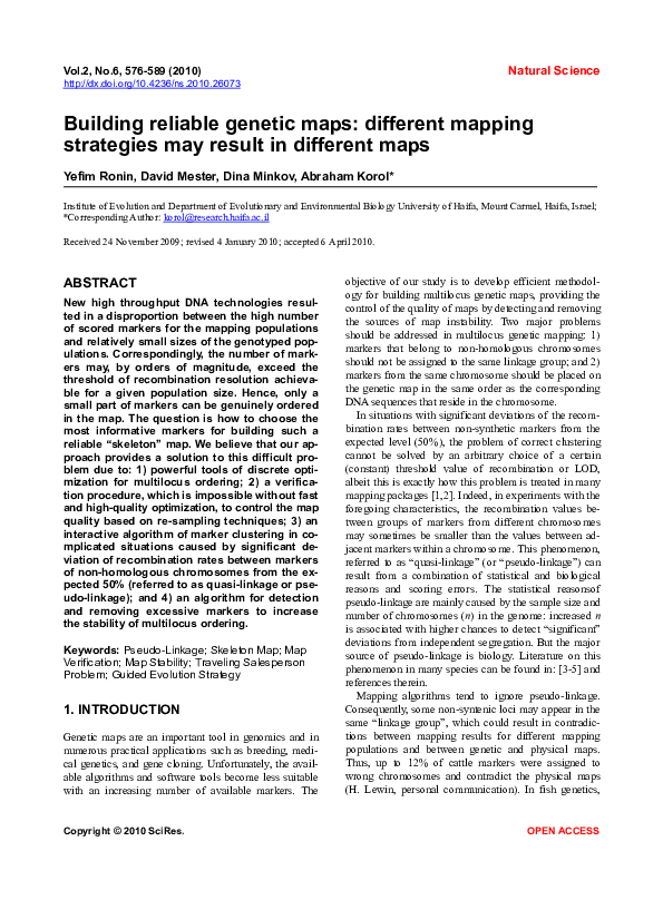 (PDF) Building reliable genetic maps: different mapping strategies may ...