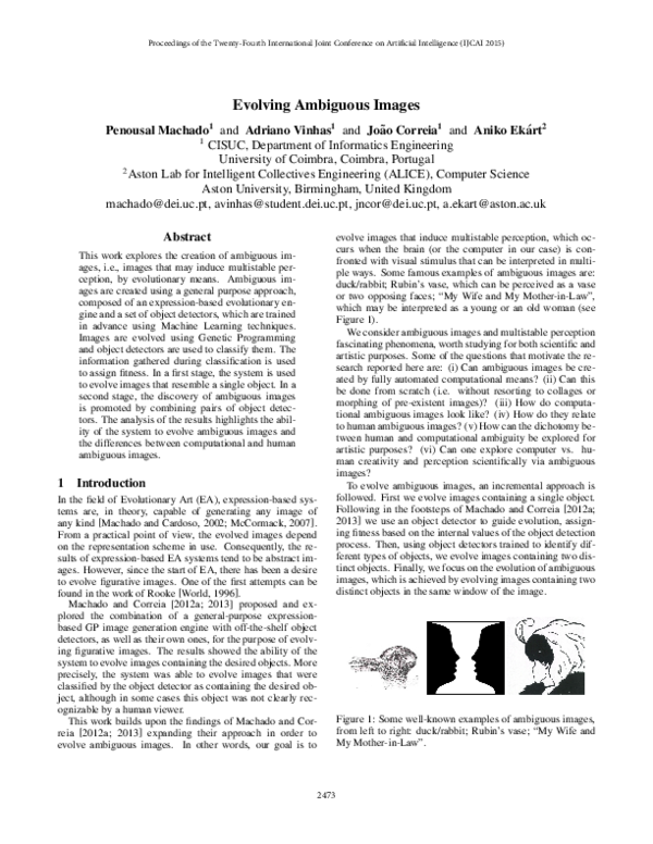 (PDF) Evolving ambiguous images