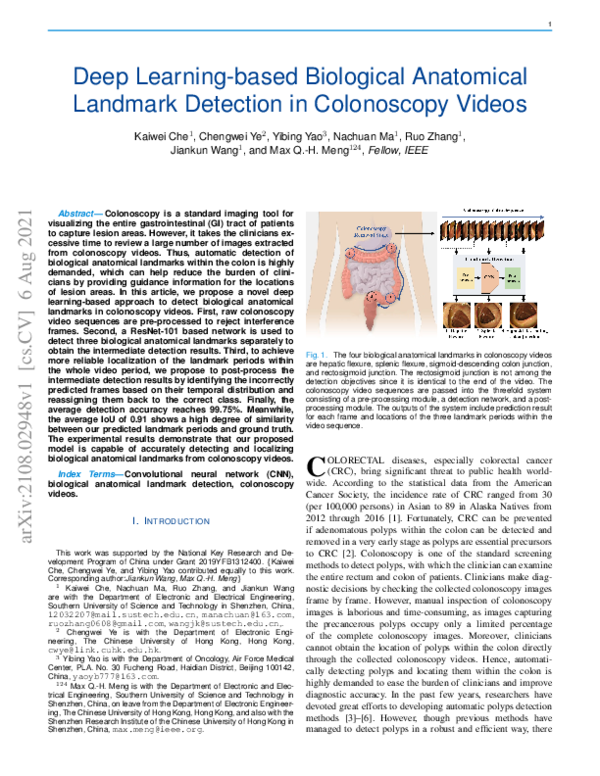(PDF) Deep Learning-based Biological Anatomical Landmark Detection in ...