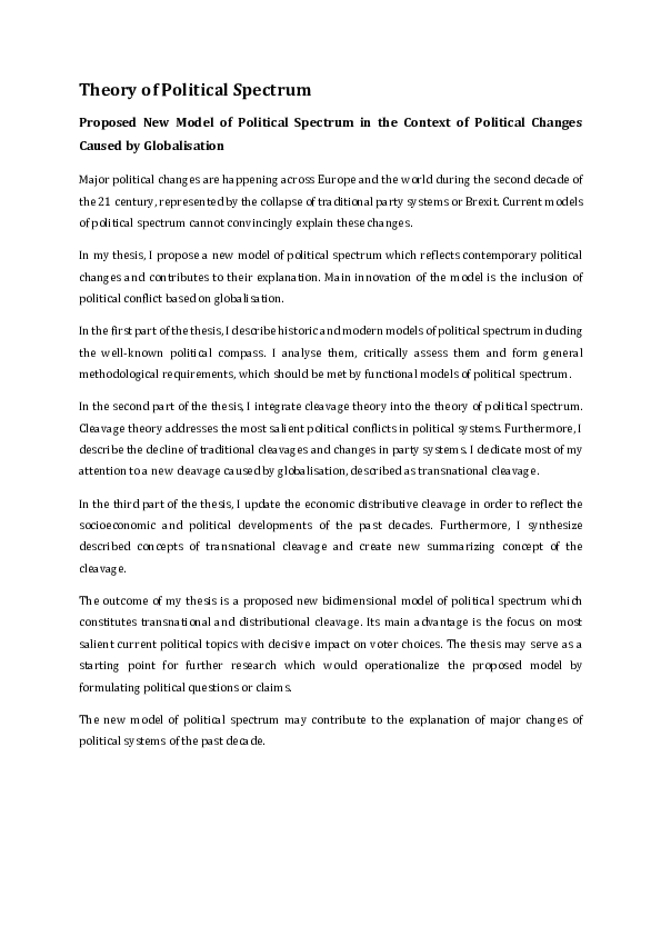 (PDF) Theory of Political Spectrum