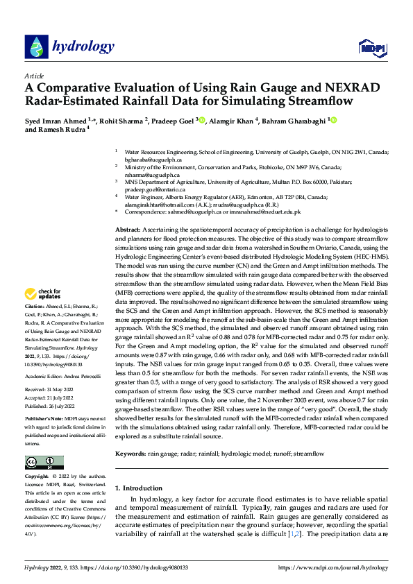 (PDF) A Comparative Evaluation of Using Rain Gauge and NEXRAD Radar ...