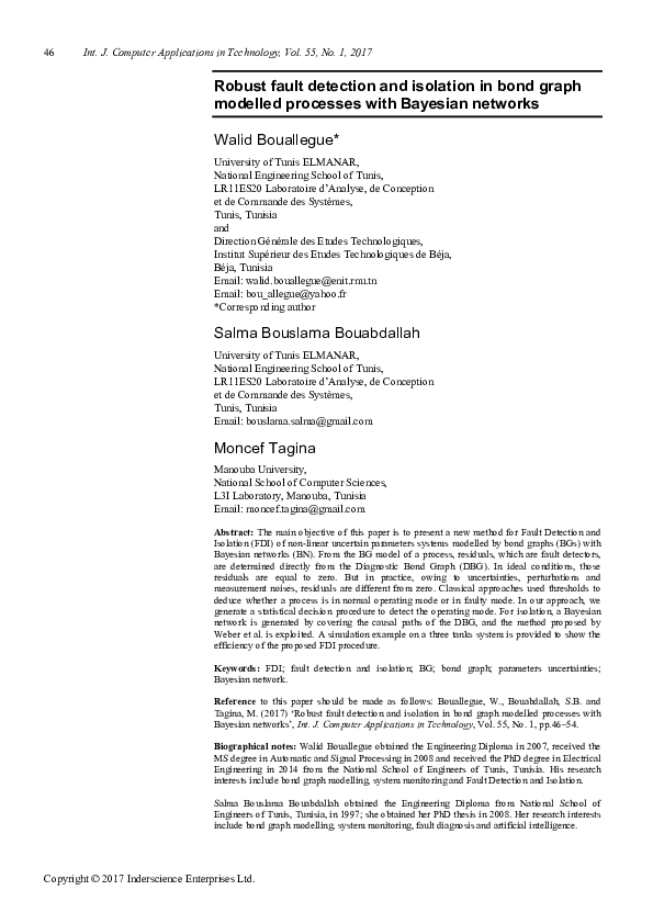 (PDF) Robust fault detection and isolation in bond graph modelled ...