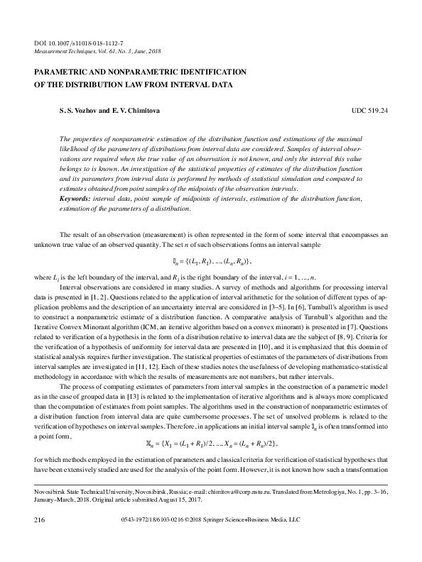 (PDF) Parametric and nonparametric identification of linear systems in ...