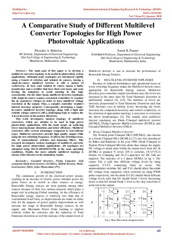 (PDF) A Comparative Study of Different Multilevel Converter Topologies ...