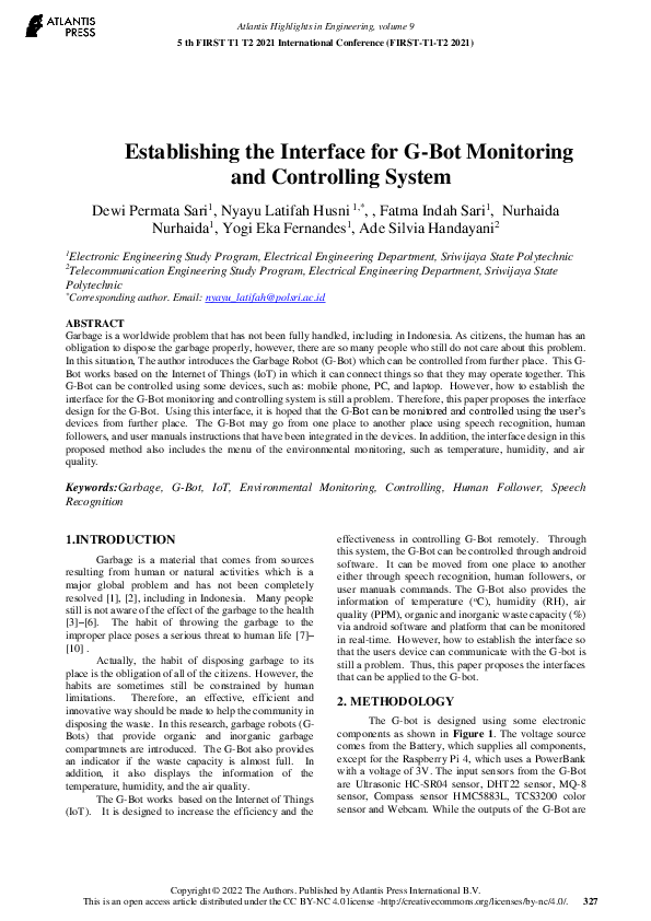(PDF) Establishing the Interface for G-Bot Monitoring and Controlling ...