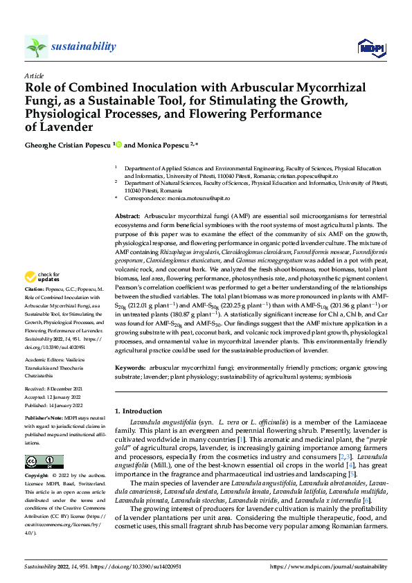 (PDF) Role of Combined Inoculation with Arbuscular Mycorrhizal Fungi ...