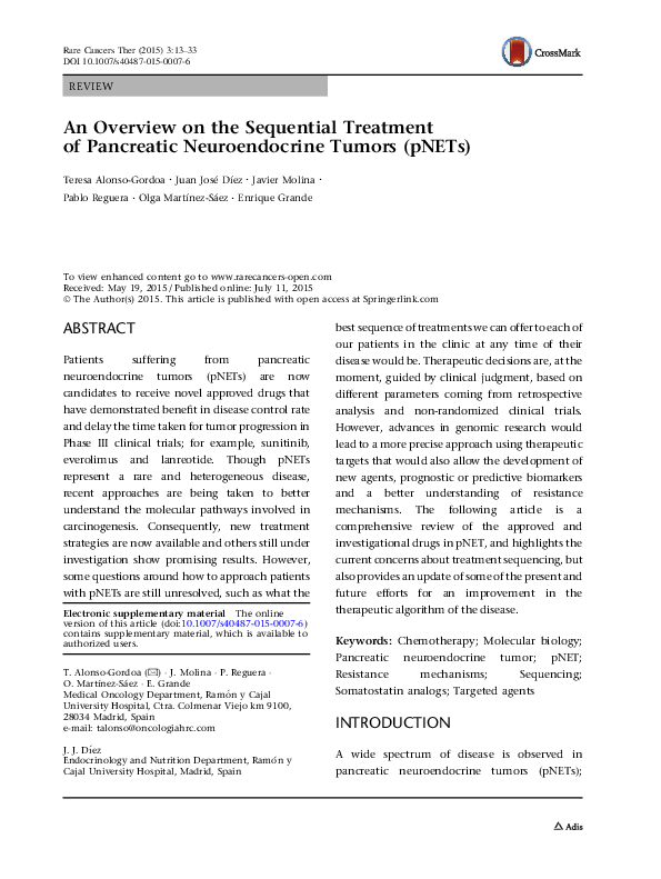 (PDF) An Overview on the Sequential Treatment of Pancreatic ...