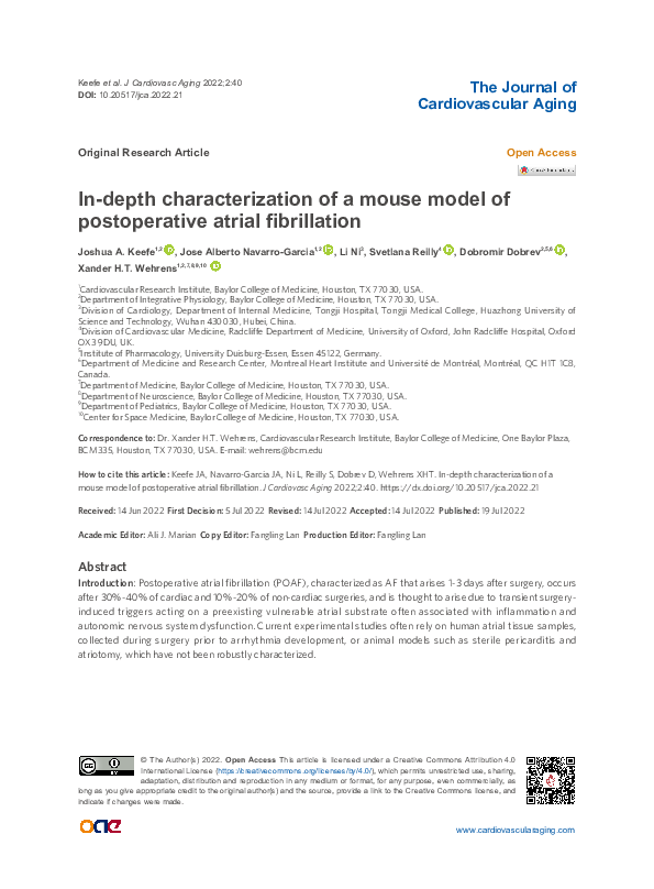 (PDF) In-depth characterization of a mouse model of postoperative ...