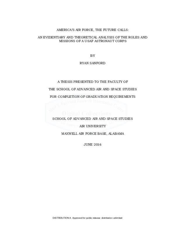 (PDF) America's Air Force, The Future Calls: An Evidentiary and ...