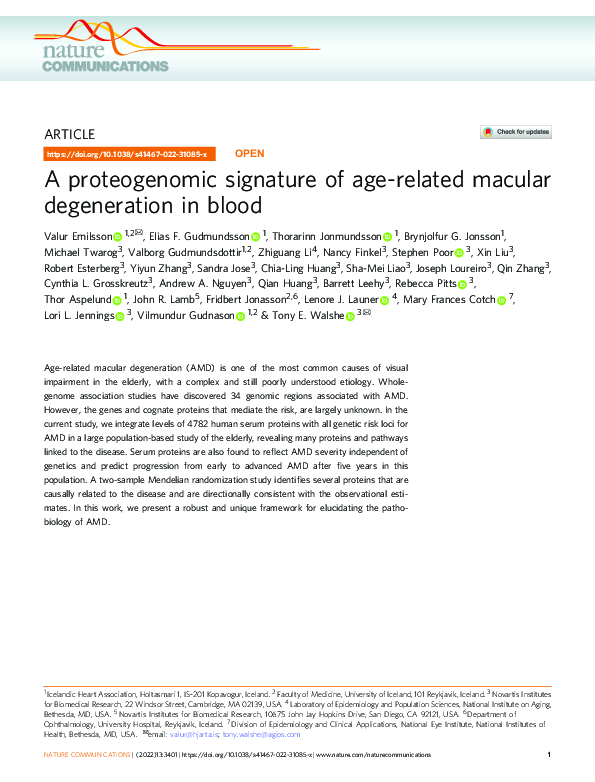 (PDF) A Proteogenomic Signature of Age-related Macular Degeneration in ...