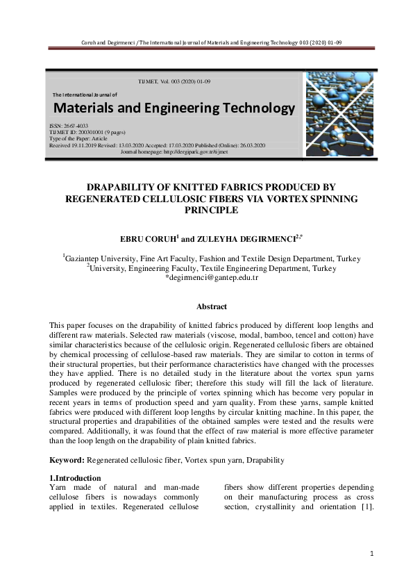 (PDF) Coruh and Degirmenci / The International Journal of Materials and ...