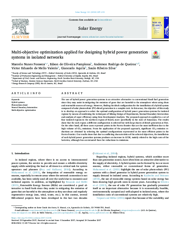 (PDF) Multi-objective optimization applied for designing hybrid power ...