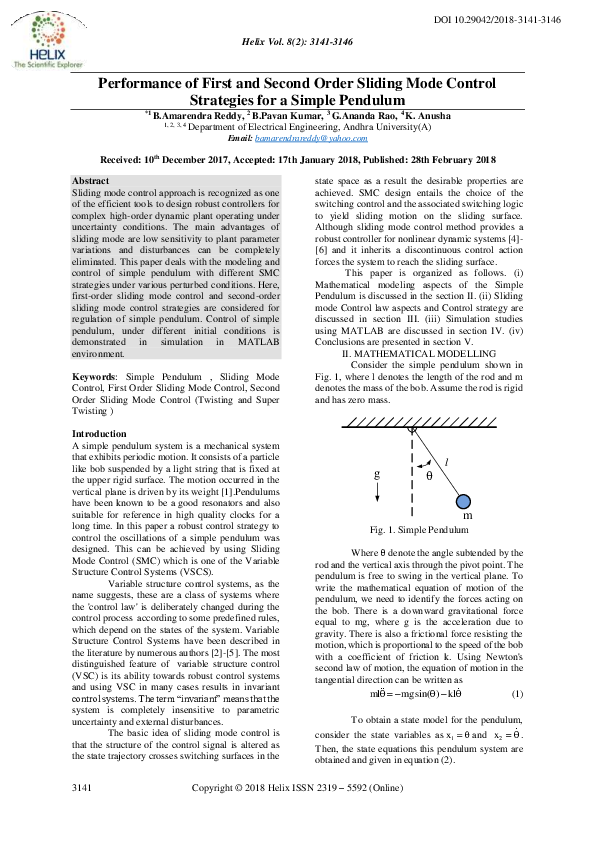 (PDF) Performance of First and Second Order Sliding Mode Control ...