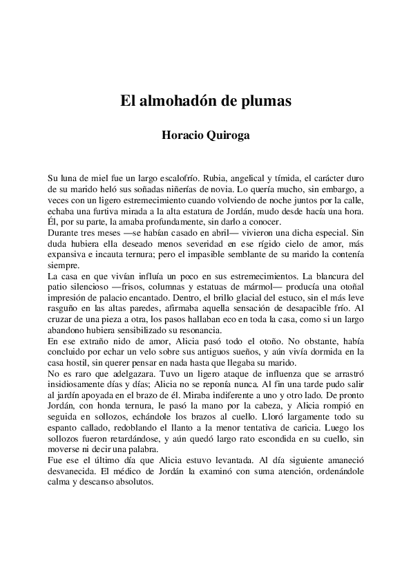(PDF) El almohadón de plumas sapo mijo Academia.edu (PDF) El almohadón de plumas sapo mijo Academia.edu