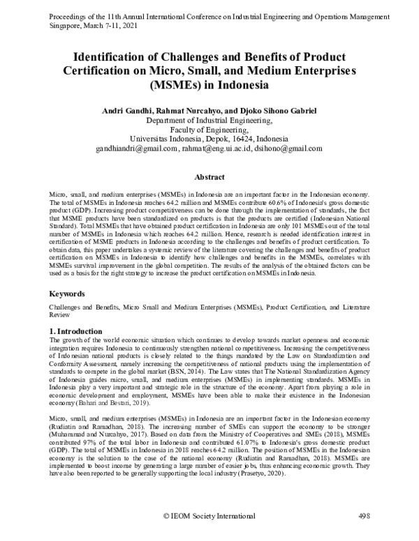 (PDF) Identification of Challenges and Benefits of Product ...