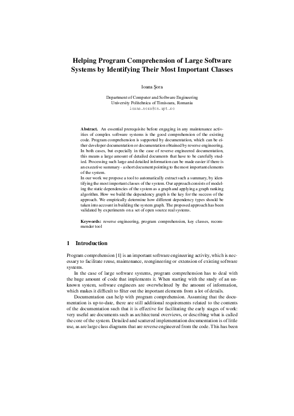(PDF) Helping Program Comprehension of Large Software Systems by ...
