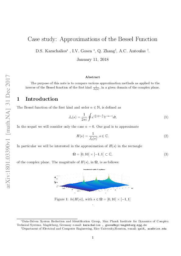 (PDF) Case study: Approximations of the Bessel Function