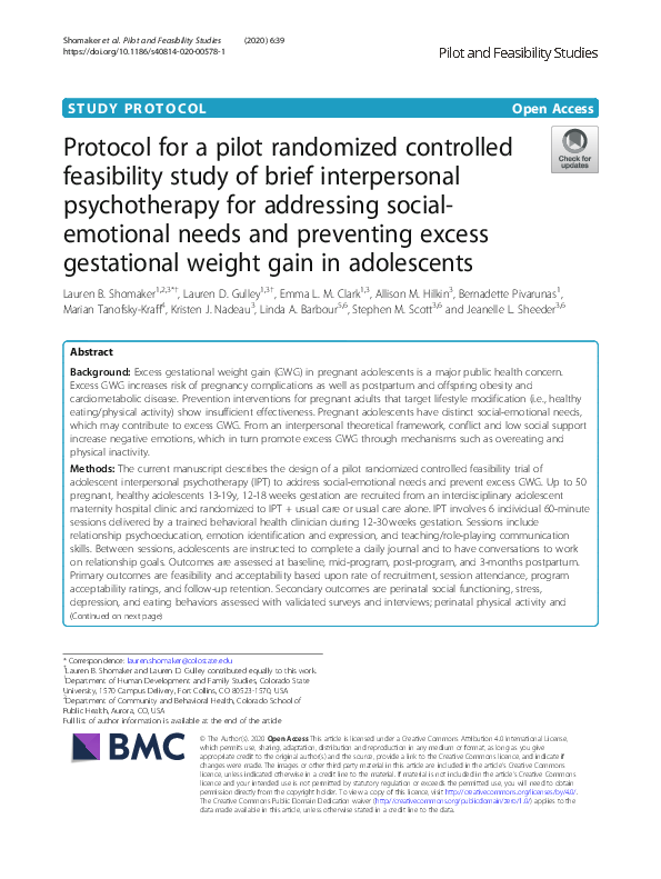 (PDF) Protocol for a pilot randomized controlled feasibility study of ...