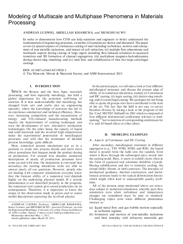 (PDF) Modeling of Multiscale and Multiphase Phenomena in Materials ...