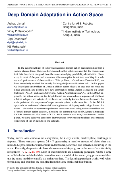 (PDF) Deep Domain Adaptation in Action Space
