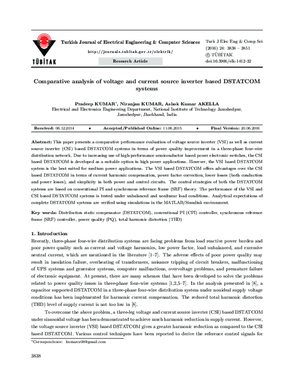 (PDF) Comparative analysis of voltage and current source inverter based ...