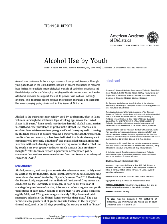 (PDF) Impact of Alcohol Use and Dependency on Youth Development