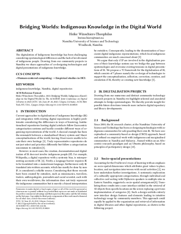 (PDF) Bridging worlds