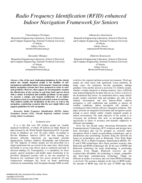 (PDF) Radio Frequency Identification (RFID) enhanced Indoor Navigation ...