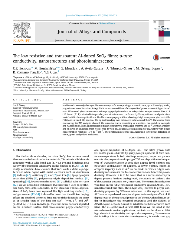 (PDF) The low resistive and transparent Al-doped SnO2 films: p-type ...