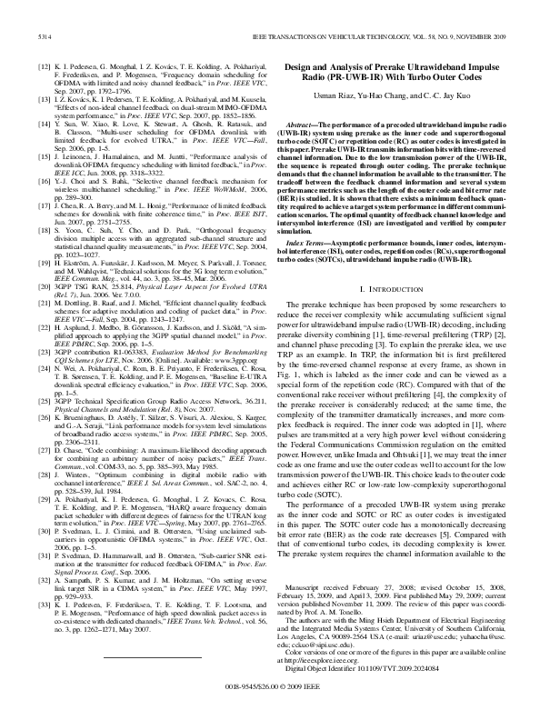(PDF) Design and Analysis of Prerake Ultrawideband Impulse Radio (PR ...