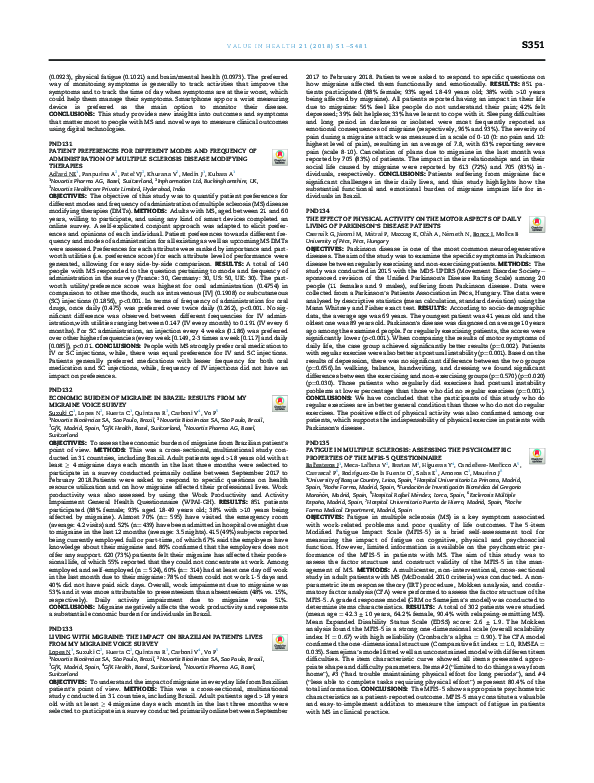 (PDF) PND135 - Fatigue in Multiple Sclerosis: Assessing the ...