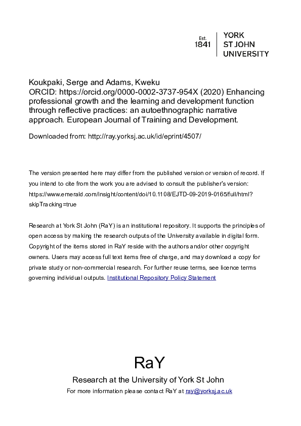 (PDF) Enhancing professional growth and the learning and development ...