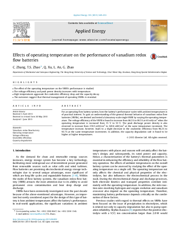 (PDF) Effects of operating temperature on the performance of vanadium ...