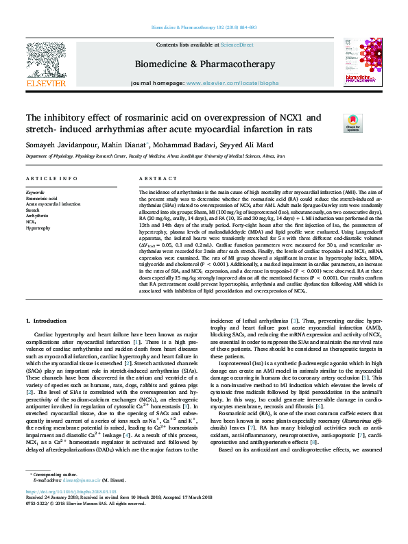 (PDF) The inhibitory effect of rosmarinic acid on overexpression of ...