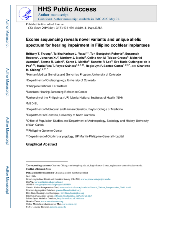 (PDF) Exome sequencing reveals novel variants and unique allelic ...