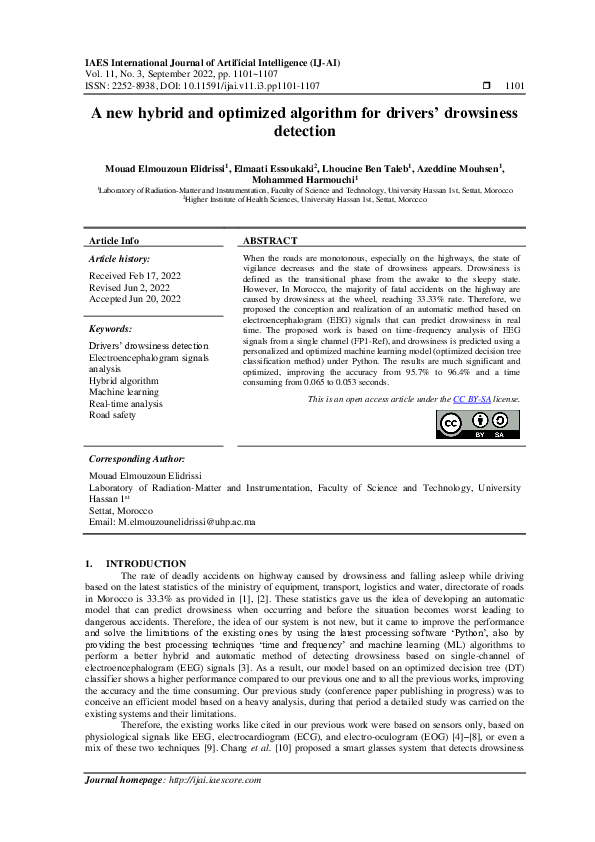 (PDF) A new hybrid and optimized algorithm for drivers’ drowsiness ...