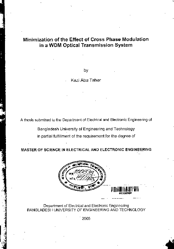 (PDF) Minimization of the effect of cross phase modulation on a WDM ...
