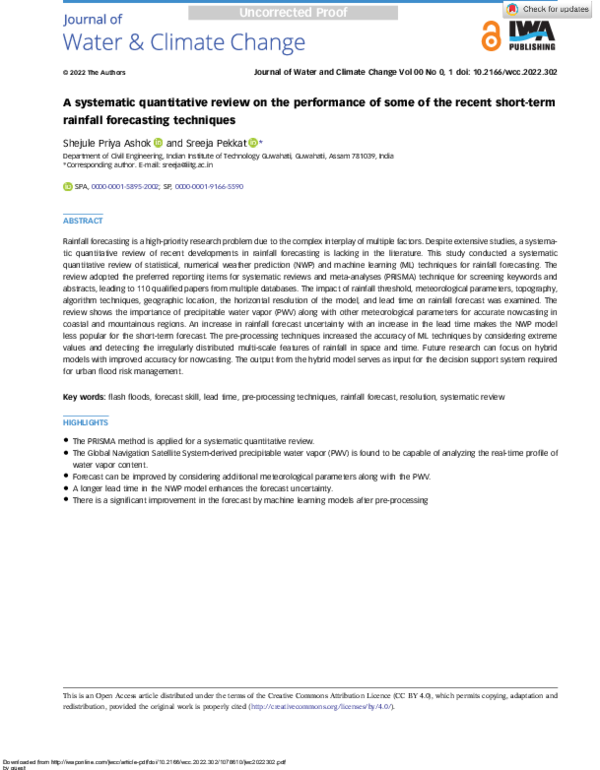 (PDF) A systematic quantitative review on the performance of some of ...