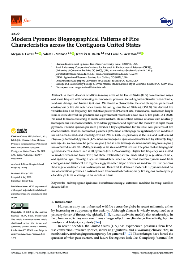 (PDF) Modern Pyromes: Biogeographical Patterns of Fire Characteristics ...
