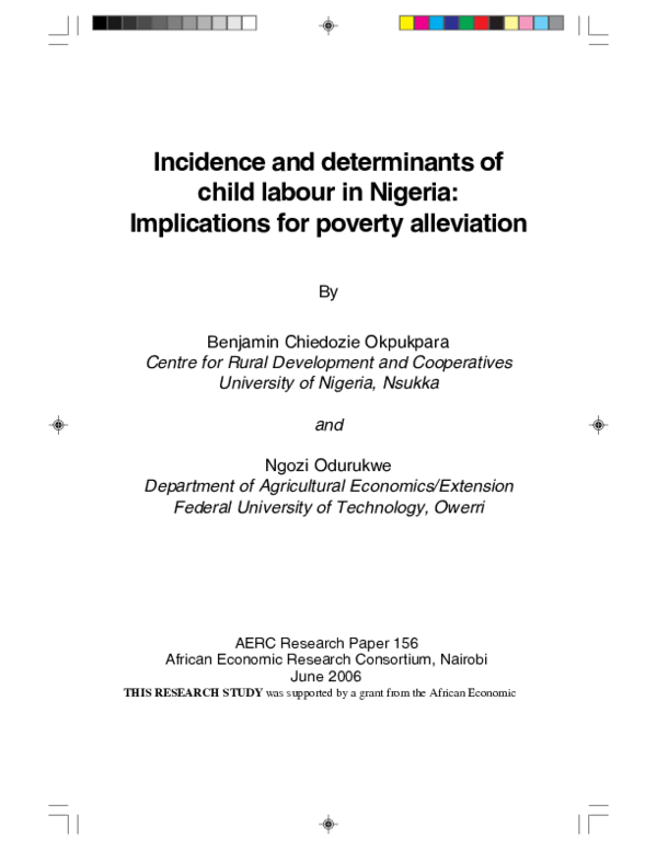(PDF) Incidence and Determinants of Child Labour in Nigeria ...