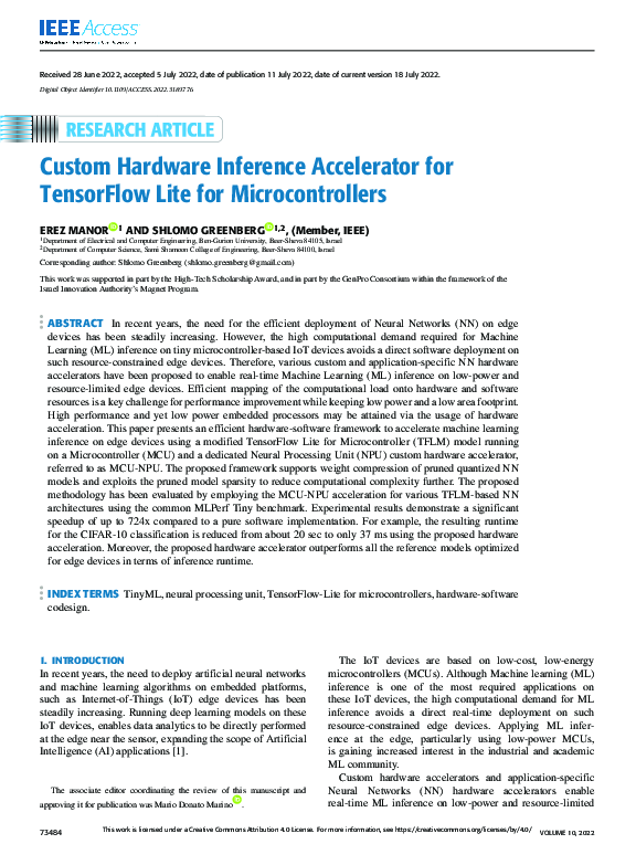 (PDF) Custom Hardware Inference Accelerator for TensorFlow Lite for ...