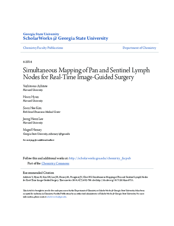 (PDF) Simultaneous mapping of pan and sentinel lymph nodes for real ...