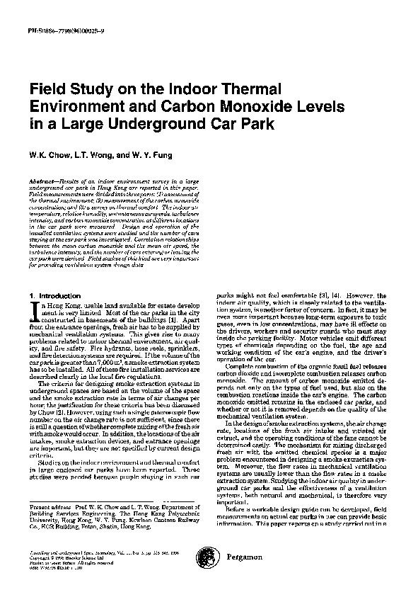 (PDF) Field study on the indoor thermal environment and carbon monoxide ...